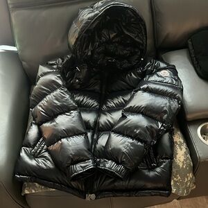 Moncler Maya Lacquered Nylon Down Jacket